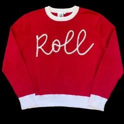 Glitter Script "Roll" Long Sleeve Sweater - Licensed