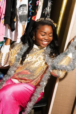 Gold Full Sequin Cheers Sweater