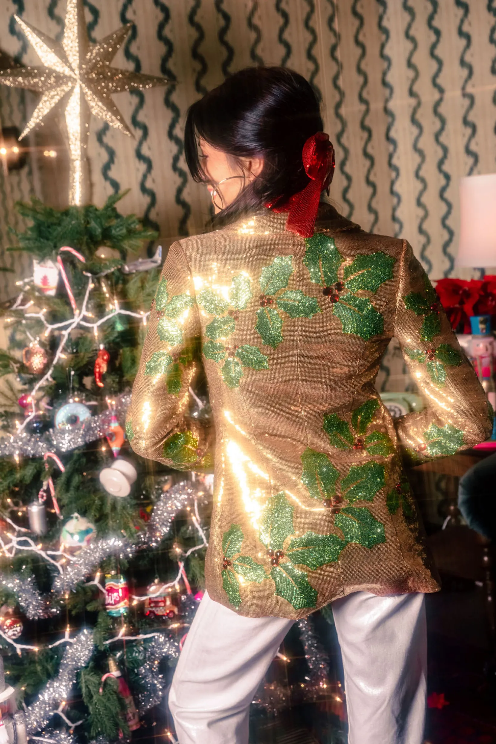 Gold Full Sequin Holly Blazer