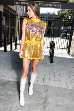 Gold Full Sequin Skirt