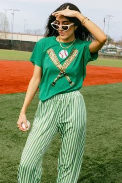 Green & Gold Baseball Tee