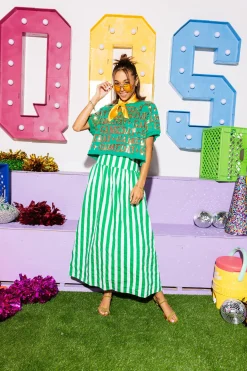 Green & Gold 'Gameday' All Over Top