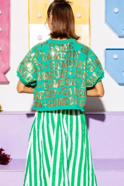 Green & Gold 'Gameday' All Over Top