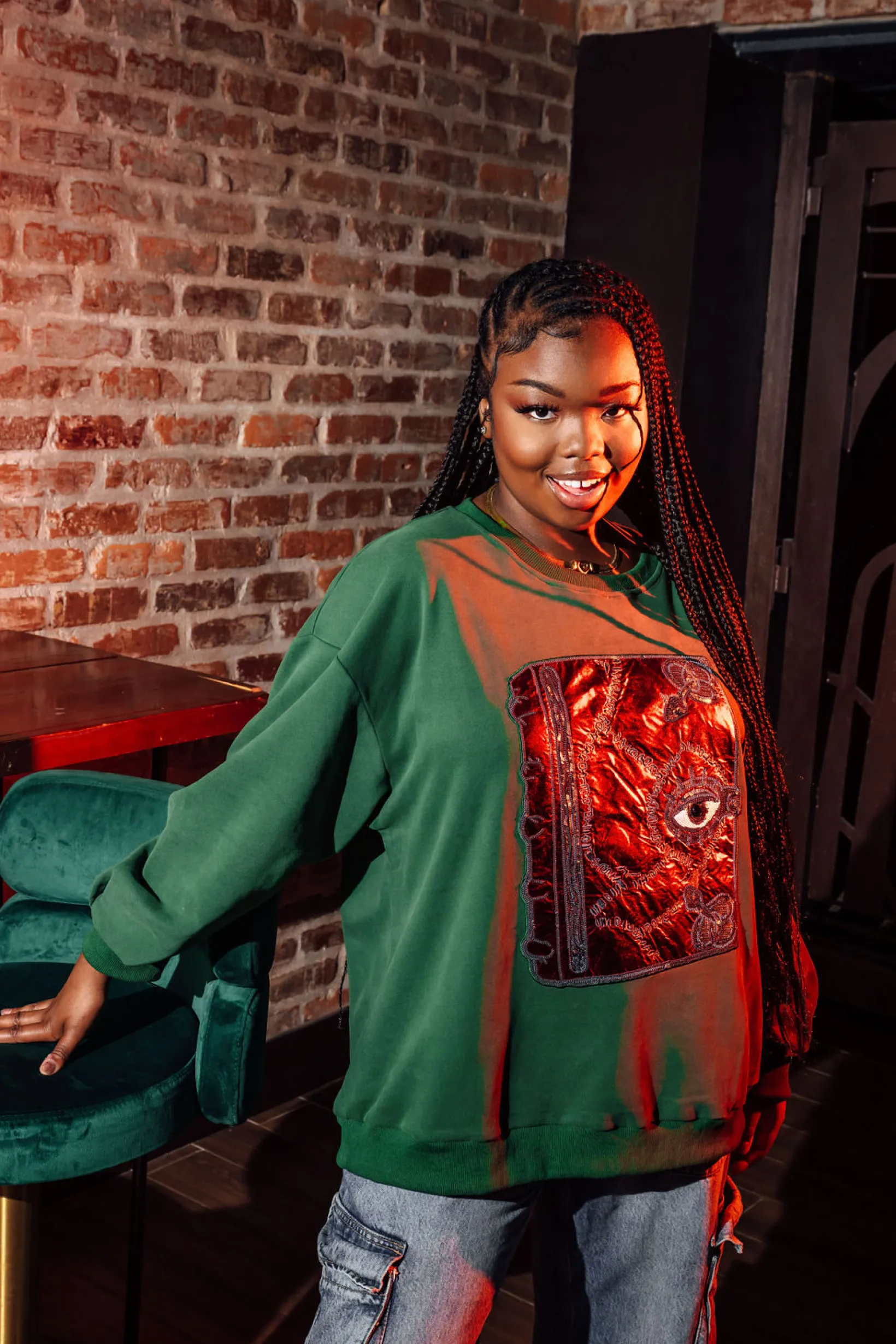 Green 'Boooooook' Sweatshirt