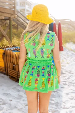 Green Crowned Fish Skort