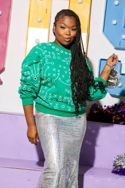 Green Football Play Grommet Sweatshirt