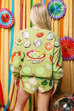 Green Guacamole Ingredient Icon Sweatshirt