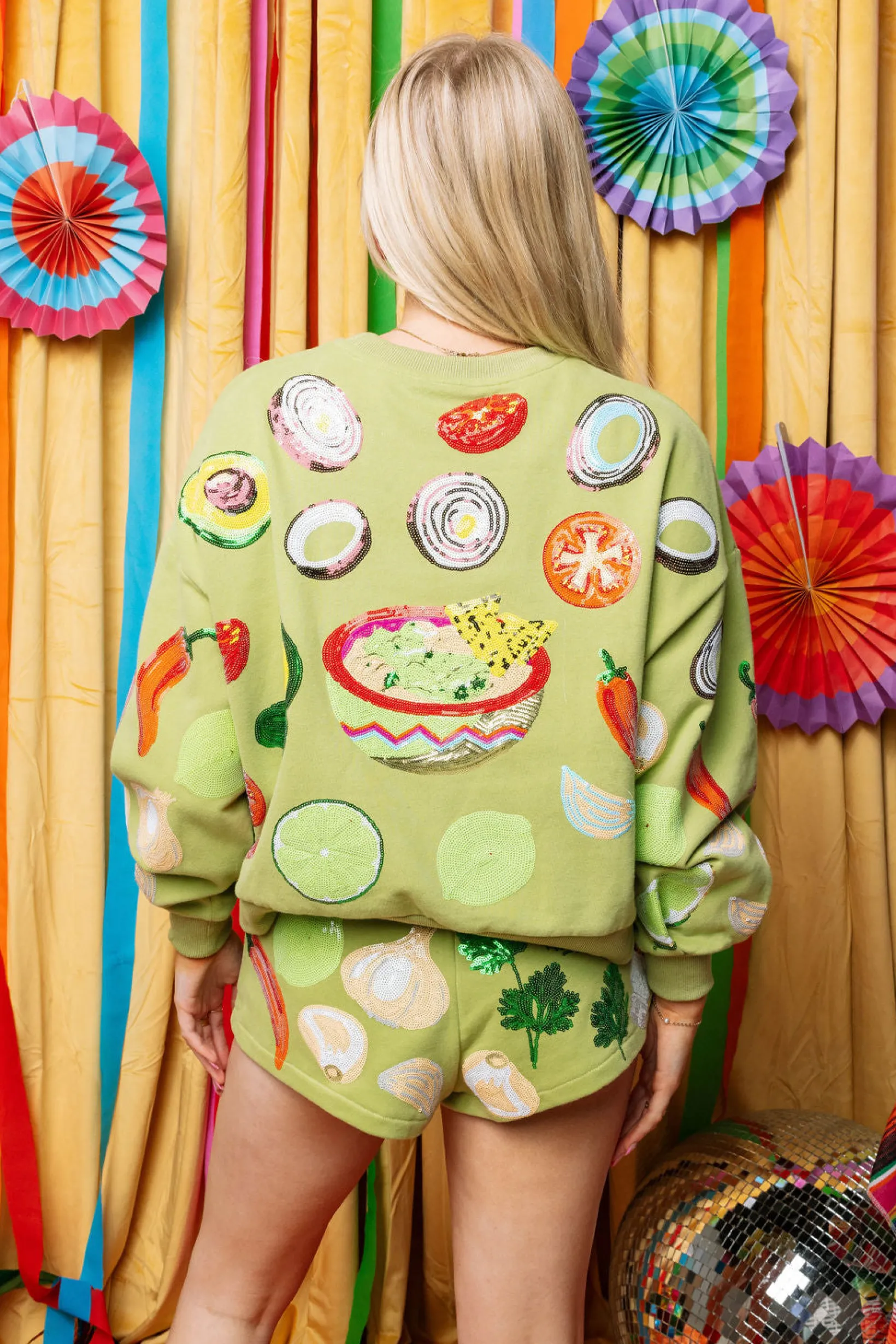 Green Guacamole Ingredient Icon Sweatshirt