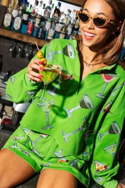 Green Multi Martini Glass Sweatshirt