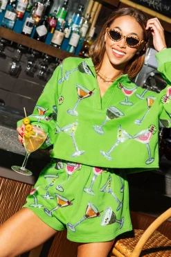 Green Multi Martini Glass Sweatshirt