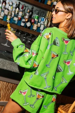 Green Multi Martini Glass Sweatshirt