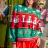 Green Multi Vintage Nutcracker & Needlepoint Snowflake Sweatshirt