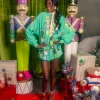 Green Nutcracker Band Shorts