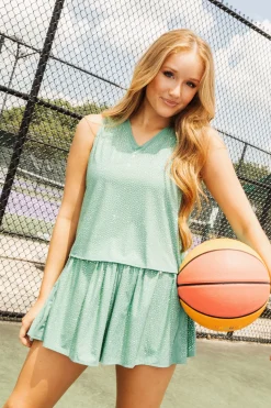 Green Rhinestone Active Short