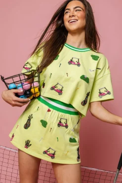 Green Scattered Golf Icon Top
