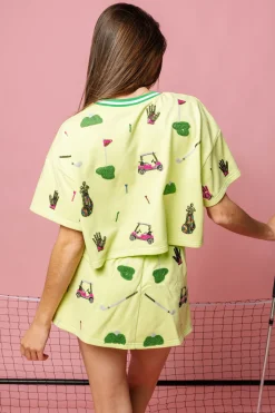 Green Scattered Golf Icon Top