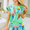 Green Scattered Parrot Short
