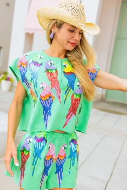 Green Scattered Parrot Short