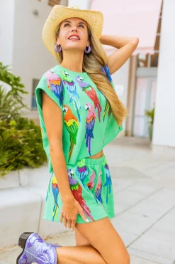 Green Scattered Parrot Short