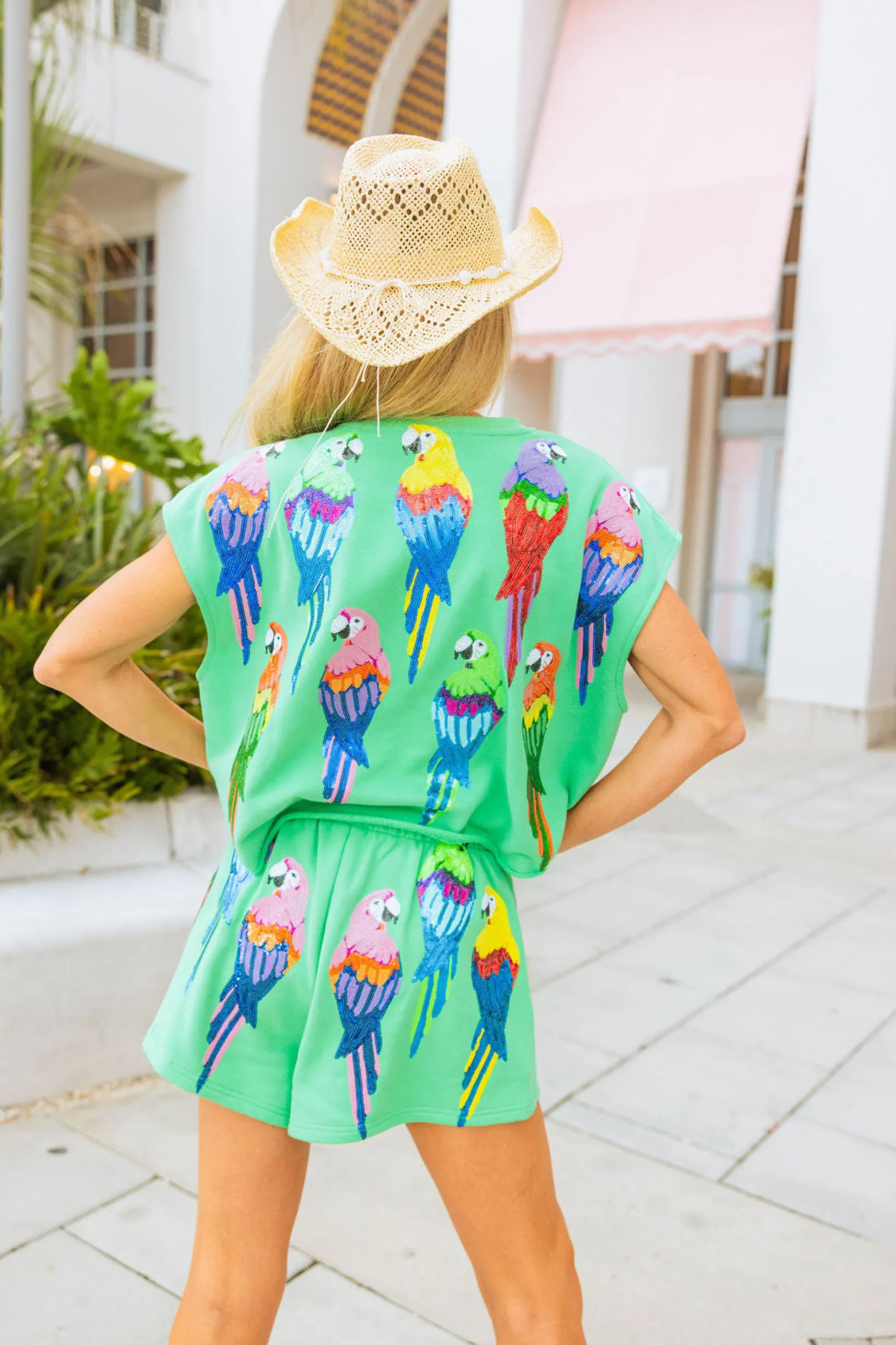 Green Scattered Parrot Short