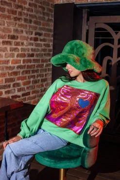 Green X Ray Heart Sweatshirt