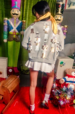 Grey & Gold Scattered Nutcracker Sweatshirt