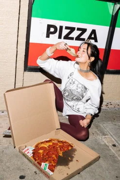 Grey & Silver Tonal QOS Logo Sweatshirt