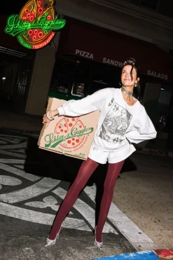 Grey & Silver Tonal QOS Logo Sweatshirt