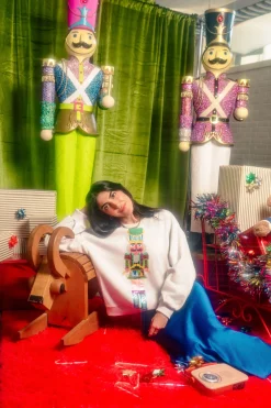 Grey Colorblock Drummer Nutcracker Sweatshirt