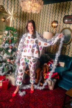 Grey Scattered Multi Ornament & Light Sweatshirt