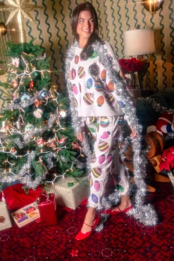 Grey Scattered Multi Ornament & Light Sweatshirt