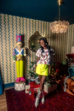 Grey Scattered Multi Ornament & Light Tee