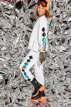 Grey Ski Queen Symbol Sweatshirt