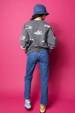 Grey Sneaker All Over Sweatshirt