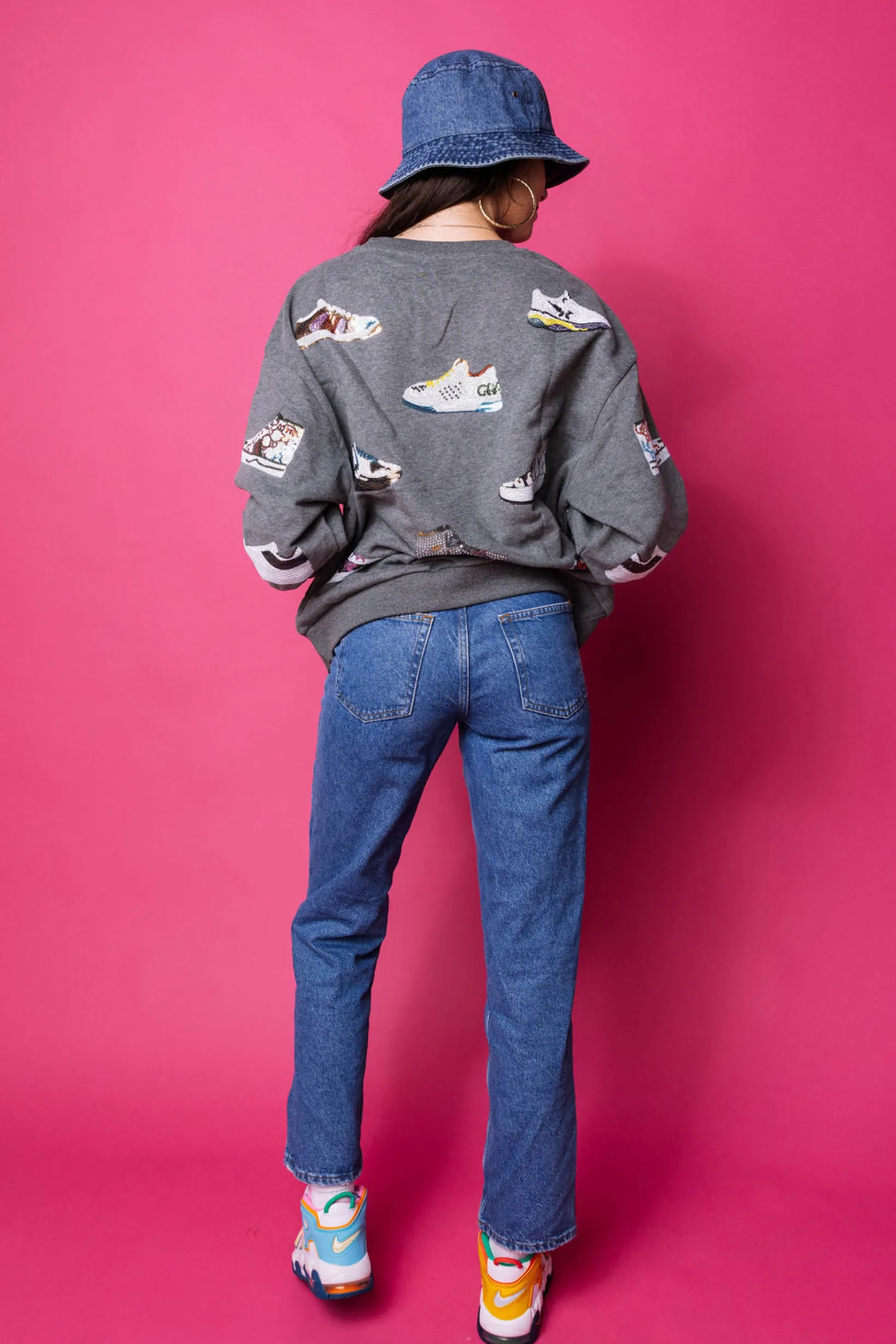 Grey Sneaker All Over Sweatshirt