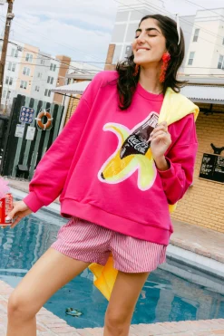 Hot Pink Banana Coca-Cola® Bottle Sweatshirt