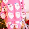 Hot Pink Fair Skin Santa Sweatshirt