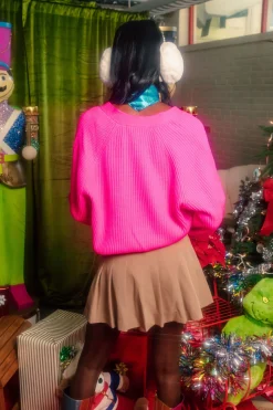 Hot Pink Gingerbread Cardigan