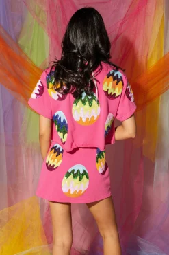 Hot Pink Groovy Easter Egg Skort