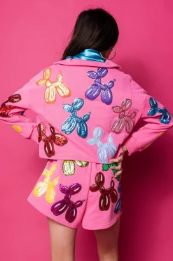 Hot Pink Multi Balloon Dog Sweatshirt