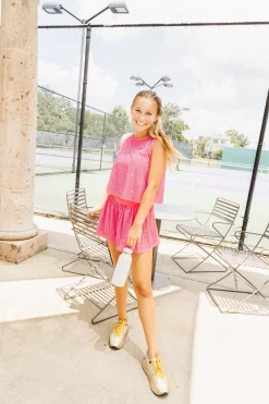 Hot Pink Rhinestone Active Short