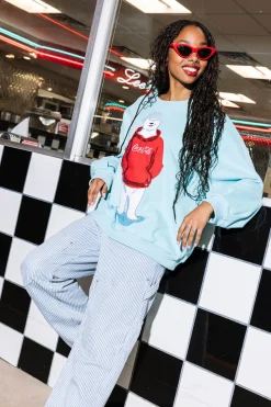 Icy Blue Coca-Cola® Polar Bear Sweatshirt