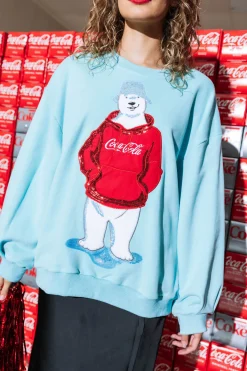 Icy Blue Coca-Cola® Polar Bear Sweatshirt