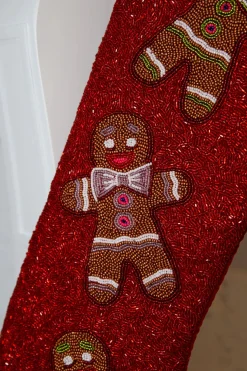 ITES x Sami Riccioli x Queen of Sparkles Red Gingerbread Stocking