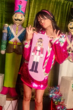 ITES x Sami Riccioli x Queen of Sparkles Pink Fair Skin Nutcracker Stocking