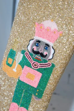 ITES x Sami Riccioli x Queen of Sparkles Gold Serving Nutcracker Stocking
