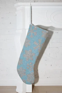 ITES x Sami Riccioli x Queen of Sparkles Light Blue Snowflake Stocking