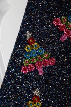 ITES x Sami Riccioli x Queen of Sparkles Black Christmas Tree Stocking