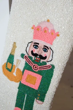 ITES x Sami Riccioli x Queen of Sparkles White Serving Fair Skin Nutcracker Stocking