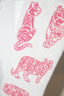 ITES x Sami Riccioli x Queen of Sparkles White & Pink Tiger Stocking